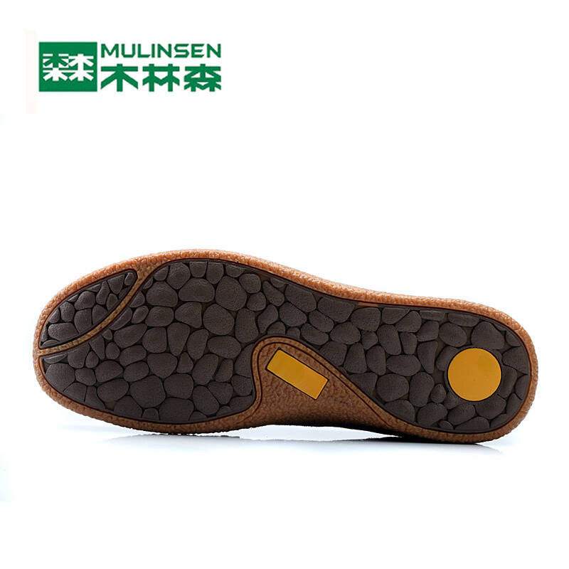 木林森正品2014新款秋季套脚休闲男鞋时尚休闲百搭低帮鞋 240017 烟