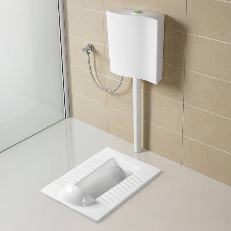 鹏卫浴(hpcc)蹲便器水箱整套419蹲厕蹲坑 防臭大便池 无存水弯-后出水