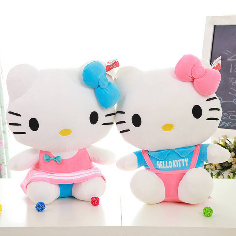 hello kitty凯蒂猫公仔毛绒玩具 儿童布娃娃玩具男生女生礼物 蓝裙子