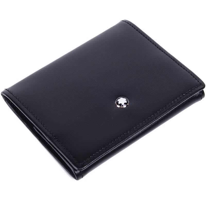 montblanc 万宝龙 男士黑色皮革零钱包14877