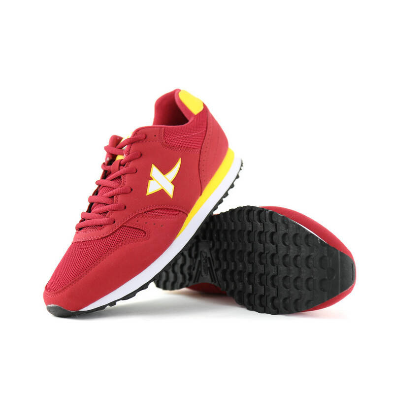 特步情侣鞋网面透气慢跑鞋旅游鞋跑步鞋 红-女 38