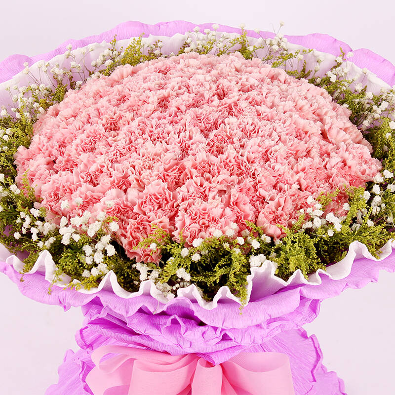 钟爱99朵康乃馨鲜花速递 生日鲜花快递 送长辈送朋友 99朵康乃馨c
