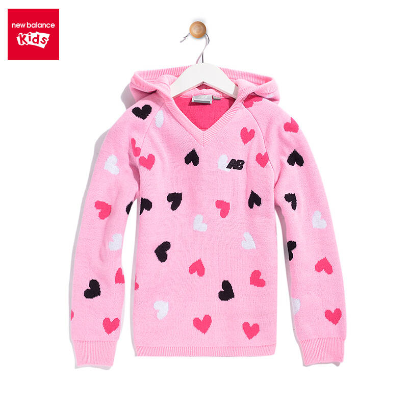 new balance/nb新百伦童装女 女童上衣毛衣针织线衫 2015秋冬装新款