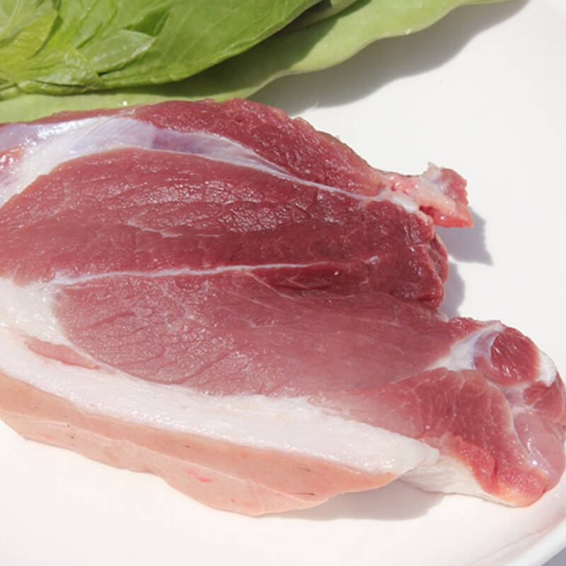 南亩 自然养殖一年土猪黑猪 带皮前腿肉500g 带皮前腿