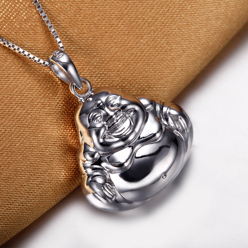 全城热恋 pt950铂金吊坠项坠女款 笑乐佛 3.10-3.20克