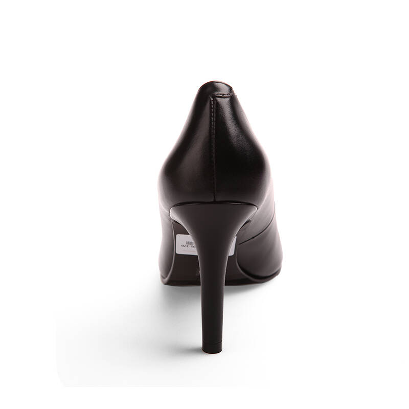 性感真皮女鞋摩登尖头鞋子浅口超高跟单鞋- - 黑色羊皮610102 37