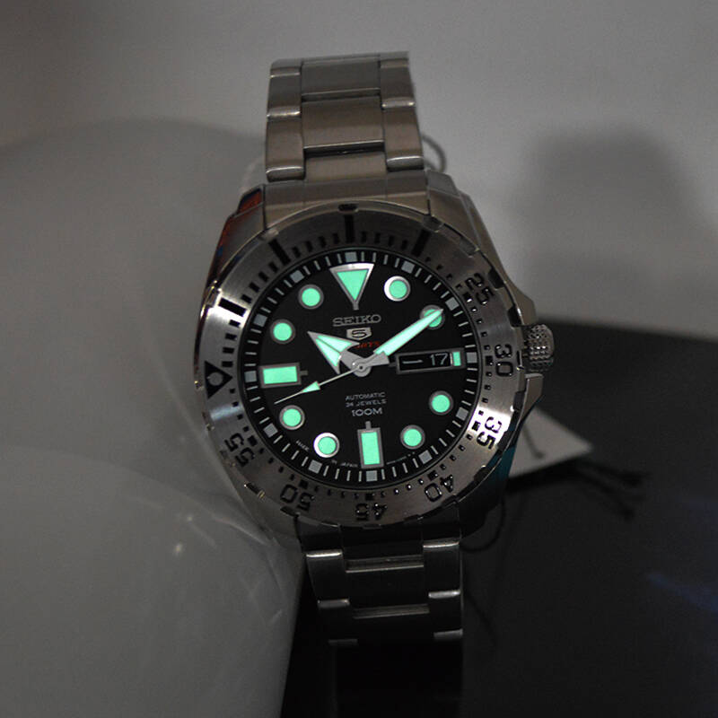 精工(seiko)手表水鬼潜水自动机械男表 srp599j1黑盘钢带