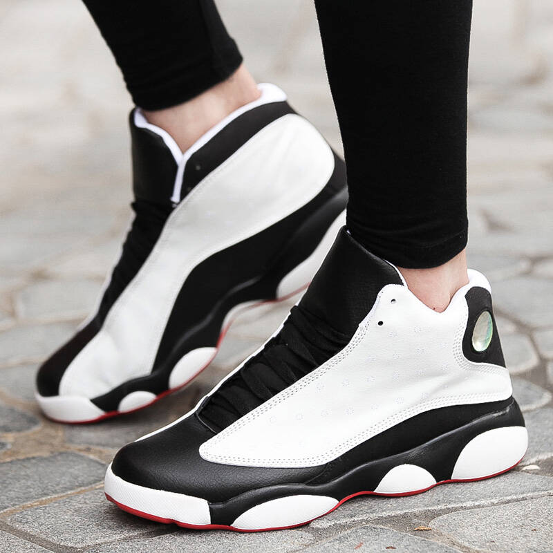 飞创2016男鞋春季新款潮鞋韩版运动鞋男跑步奶牛鞋黑