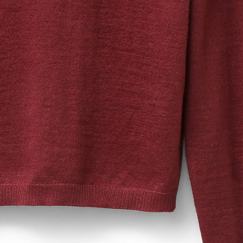 amiiredefine2015秋新简洁舒适百搭打底圆领大码毛衣女 绛色 xl