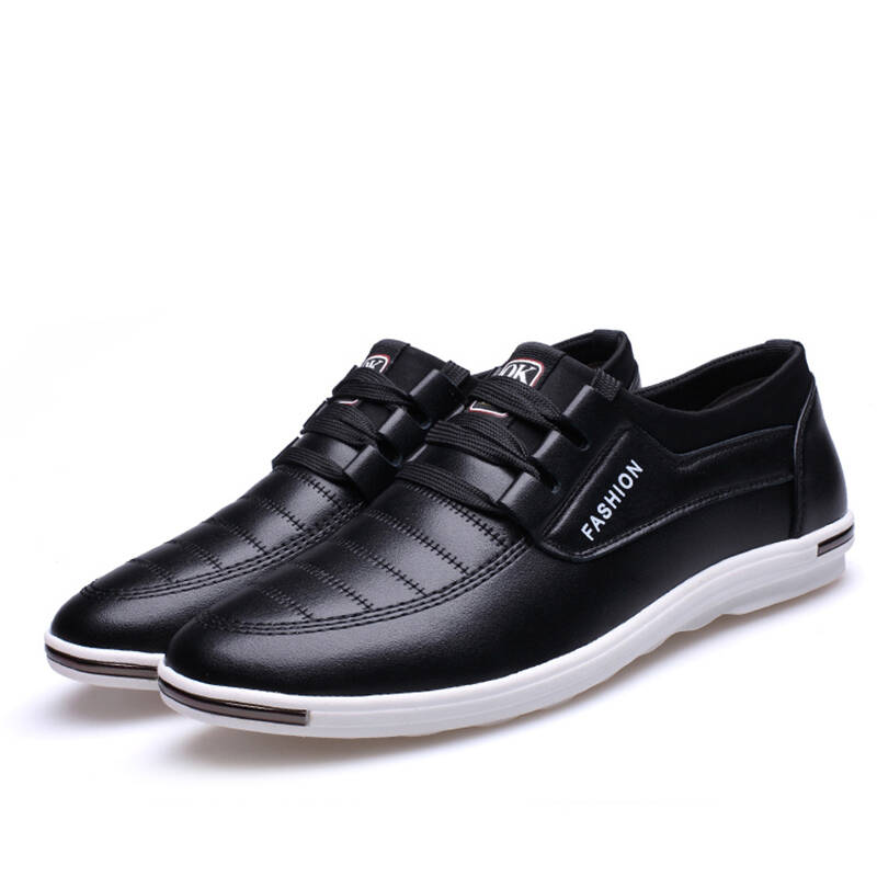 图哲(tolze)时尚系带休闲皮鞋 0188 黑色 42码