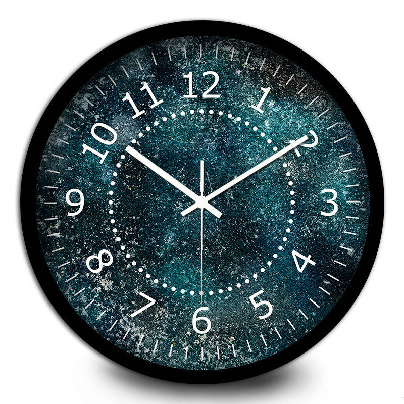 疯小猫(hicat)疯小猫冬季雪花秀挂钟卧室客厅简约居家壁挂静音电子