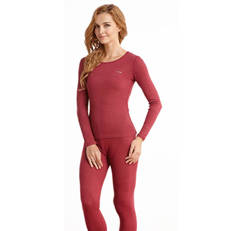 浩沙hosa女士色拉姆罗纹内衣111741310 枣红色95 xl