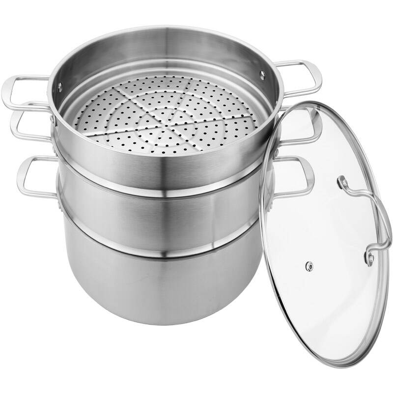 海尔(haier) 30cm多功能优质不锈钢双层蒸锅电磁炉通用hzg-30xfx01