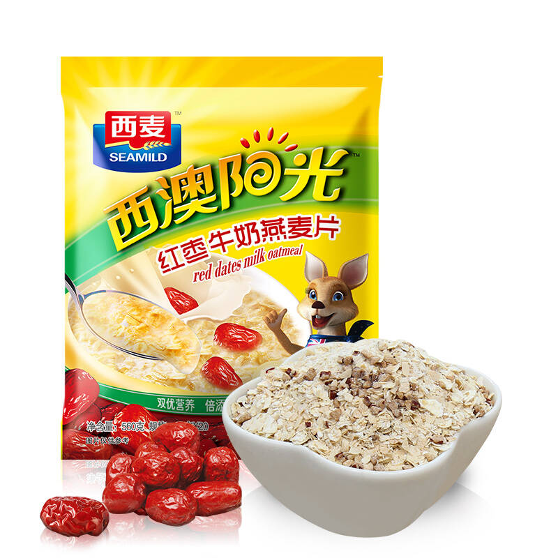 西麦 西澳阳光红枣牛奶燕麦片560g