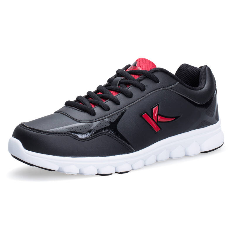 康踏秋季新款情侣款跑步鞋皮面防滑耐磨运动鞋时尚百搭休闲旅游鞋