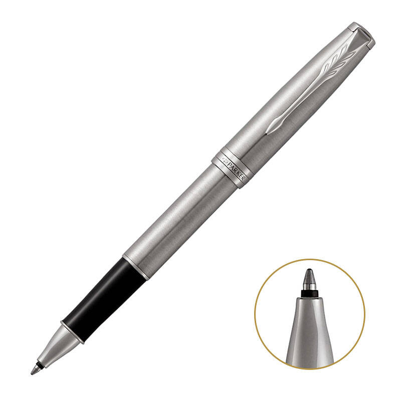 派克(parker)2015款 卓尔钢杆白夹宝珠笔