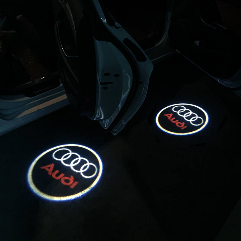 迎宾灯 镭射灯车标led灯 无线免打孔车门灯 奥迪专用一套2个装 奥迪q3