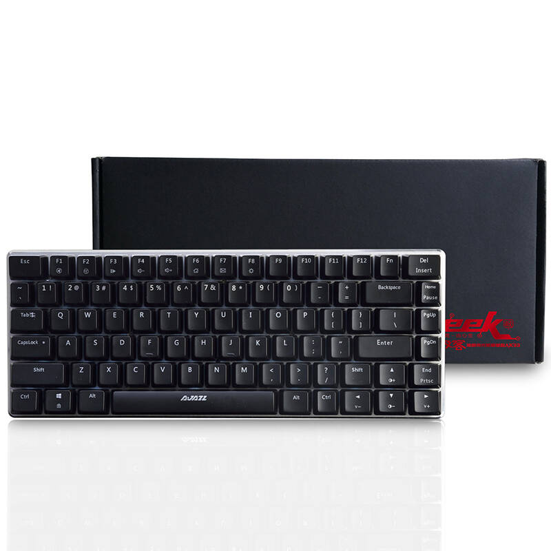 黑爵(ajazz)极客ak33 全背光版机械键盘 机械黑轴 黑色