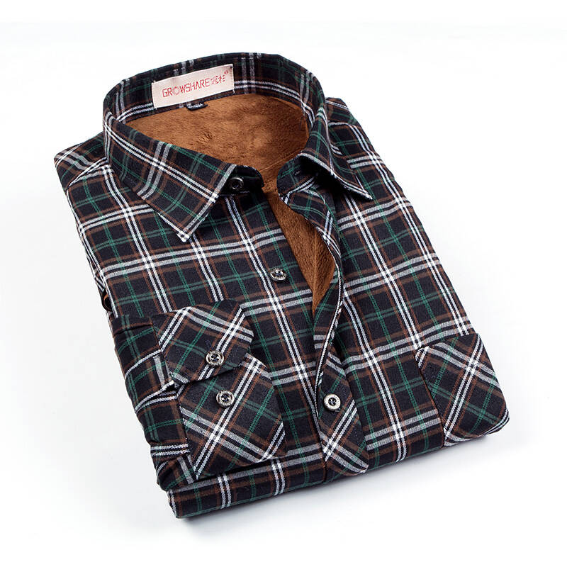 格子男衬衫 8133绿 43