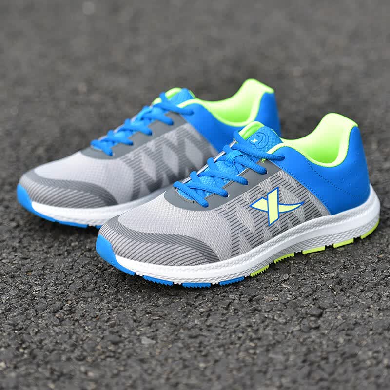 春夏季新款时尚跑鞋男士运动鞋跑步鞋减震耐磨休闲鞋 灰兰 40 - 京东