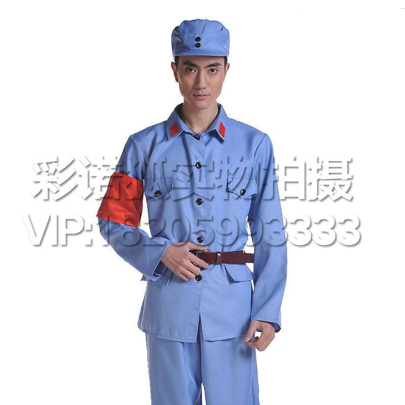 新四红军服装演出服装 男士八路军合唱戏服红歌服套装 舞台表演话剧