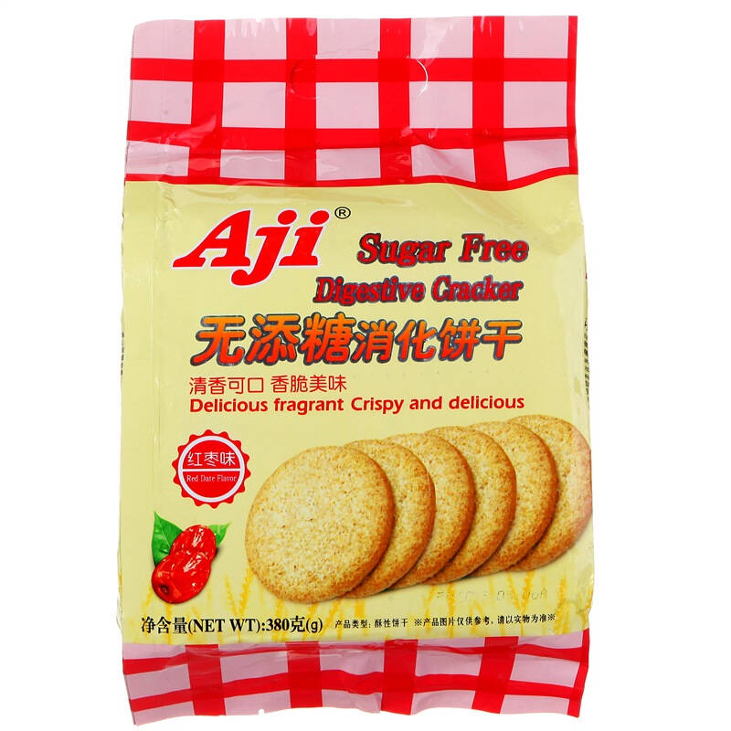aji 无添糖消化饼干(红枣味)380克 袋装