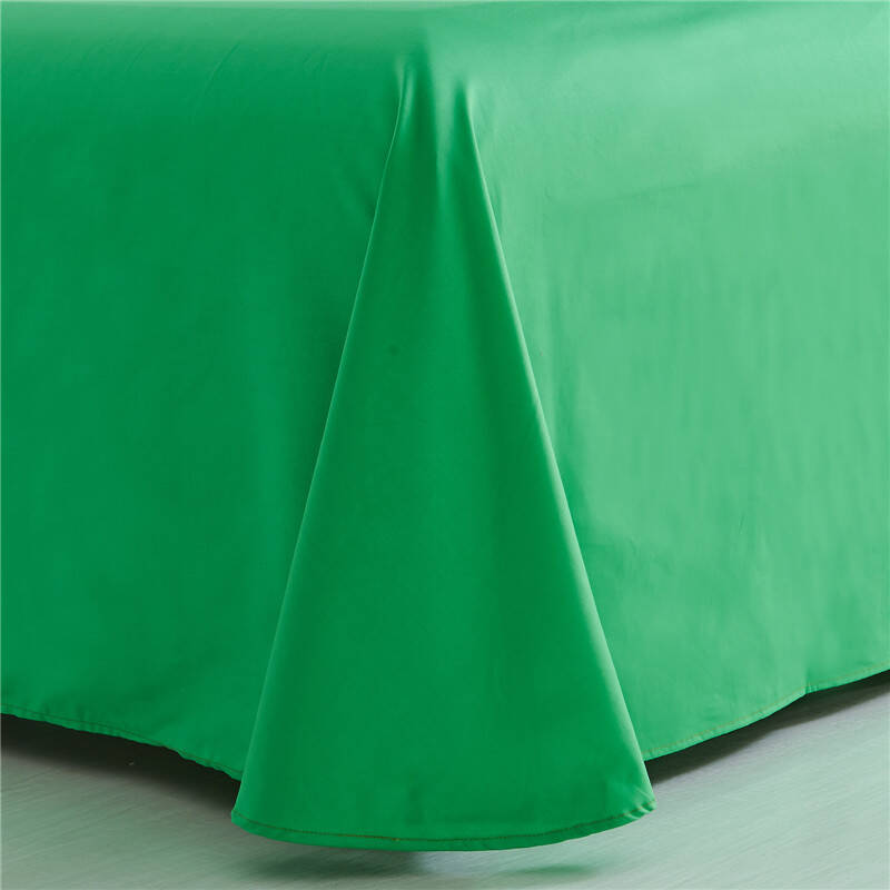 帮瑞纯色床单枕套单件纯棉单人双人被单单件全棉床品 翠绿色 245*220