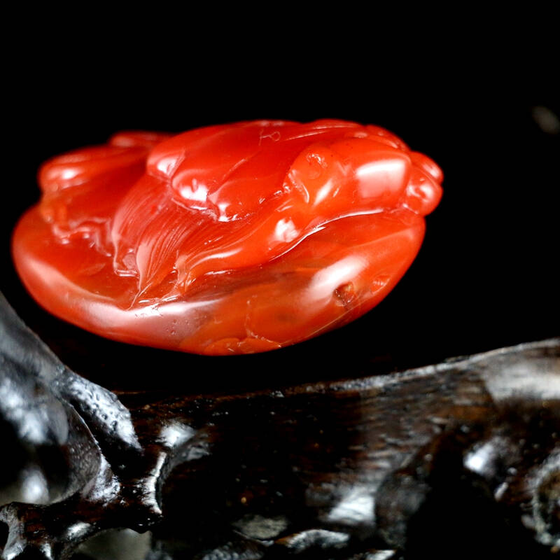 南红玛瑙樱桃红虎头挂坠 52g 【隆菲珠宝】