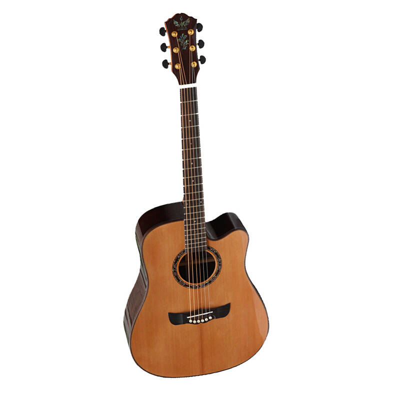 卡斯帕kaspar 41寸吉他高端 大气 上档次面单民谣吉他 绿色【图片