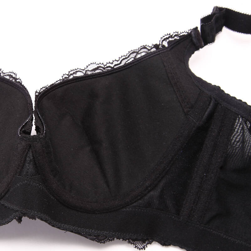 都市丽人调整型聚拢文胸 丝语系列美背u型蕾丝性感大码内衣b/c杯 黑色