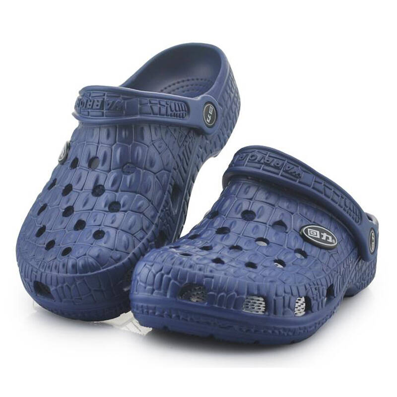 回力新款洞洞鞋男款沙滩鞋鳄鱼鞋面凉鞋舒适凉拖鞋 048 深蓝 42
