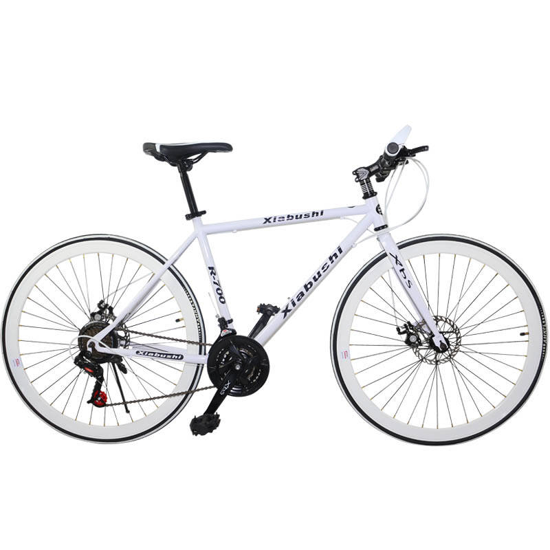 台湾xbs暇步士自行车公路车21变速双碟刹彩配铝合金刀圈 包邮 珍珠白
