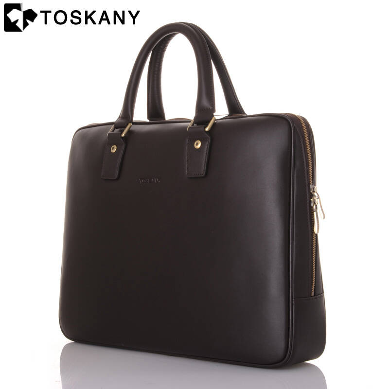 托斯卡尼(toskany)商务包 男休闲电脑包时尚手提包头层牛皮水软皮包t