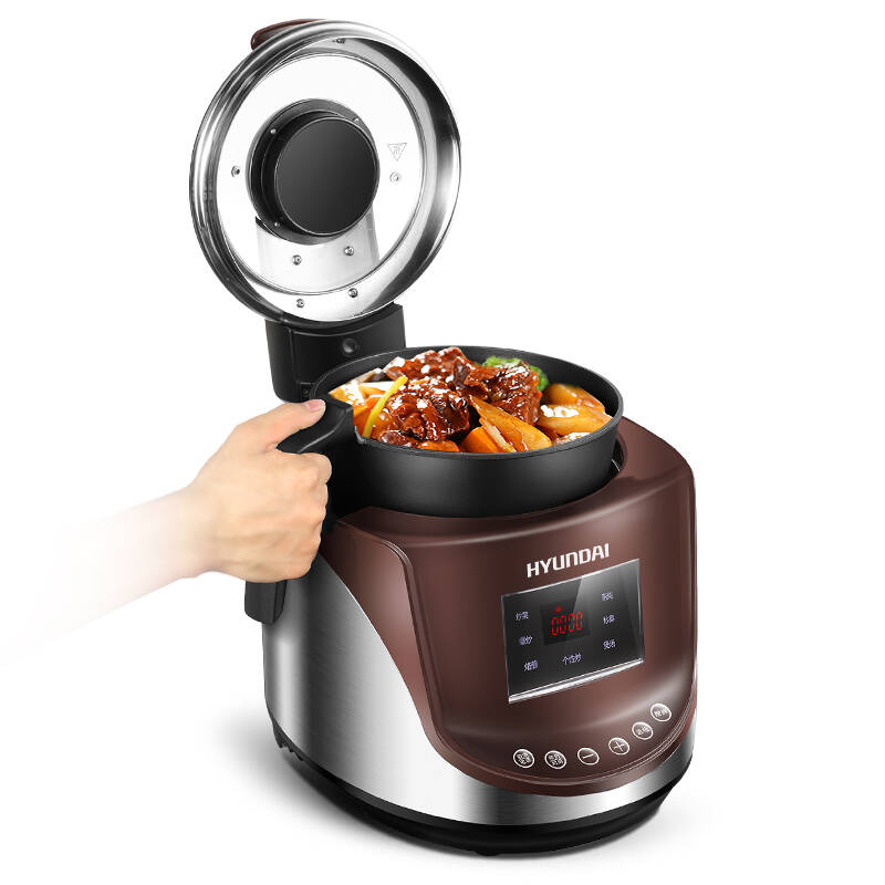 现代(hyundai)智能烹饪炒菜机全自动不粘锅炒菜锅qc-cc001
