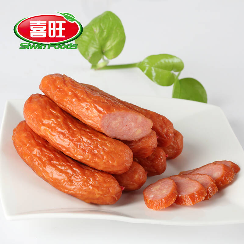 喜旺烤肠160g*10袋装 香肠 即食 红肠 火腿肠 方便食品 大包装 蒜香