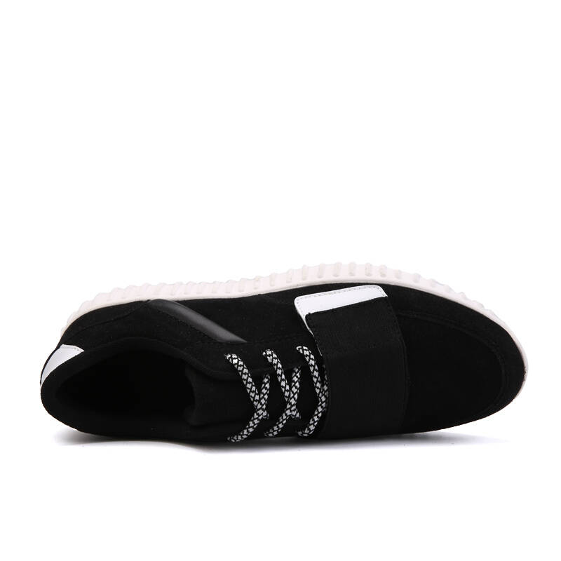 睿潮 秋季新款男鞋运动板鞋韩版青春潮流男士休闲鞋45码大码反绒皮鞋