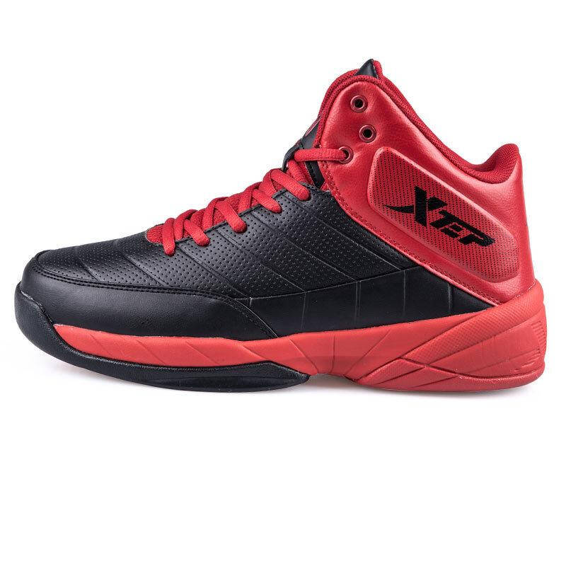 特步男鞋经典篮球鞋男运动鞋2015新款防滑耐磨跑步鞋 9971 黑红 39