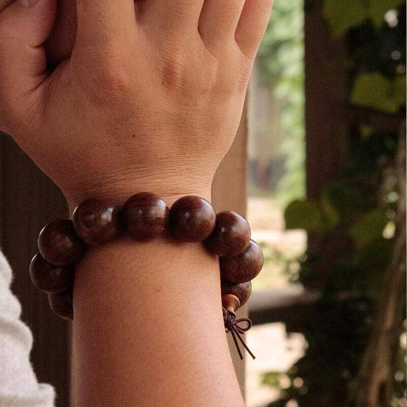 木之初 金丝檀木20mm佛珠手串 单圈男款手链