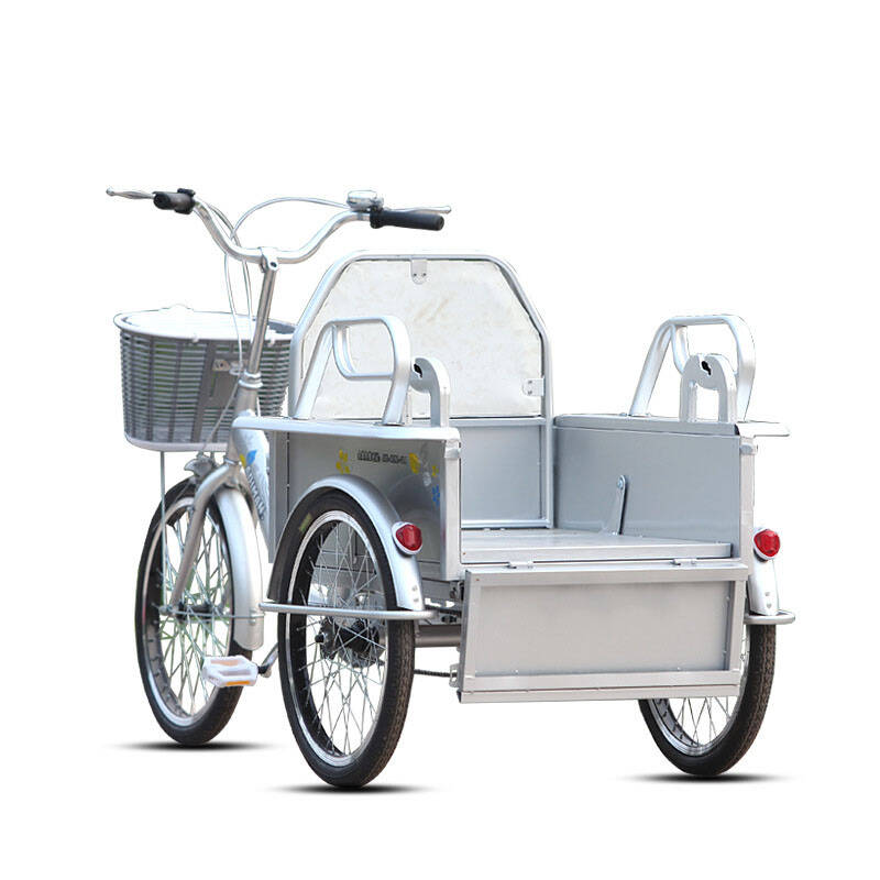 脚踏成人三轮车老年代步人力车老人拉货购物车人货两用自行车 白色 20