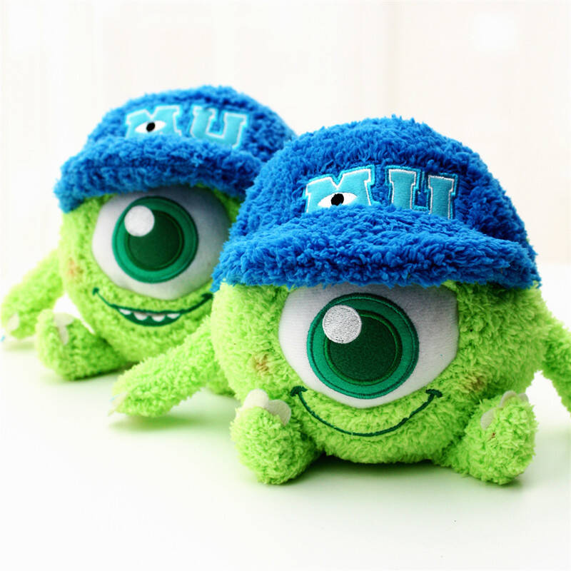 大眼仔毛绒玩具 怪兽大学单眼怪公仔生日礼物送女友 闭嘴笑款大眼仔