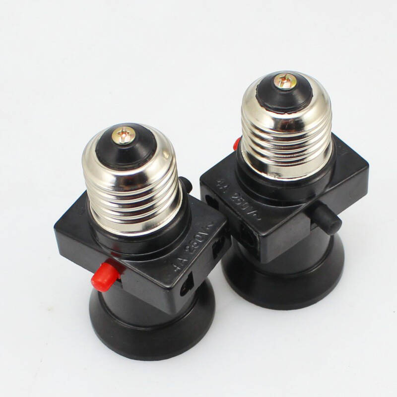 cnoble 带开关双分插座灯头 插口分火灯头灯座e27分灯座 宿舍专用通用