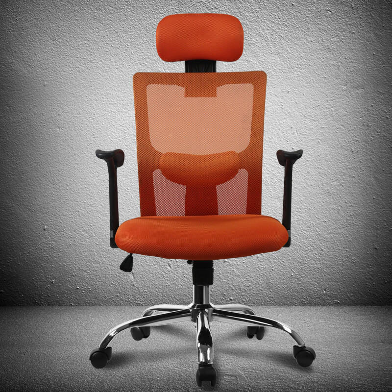 【百狮堂】电脑椅功能椅子 舒适办公椅 时尚网椅 百狮堂 hata185 橘