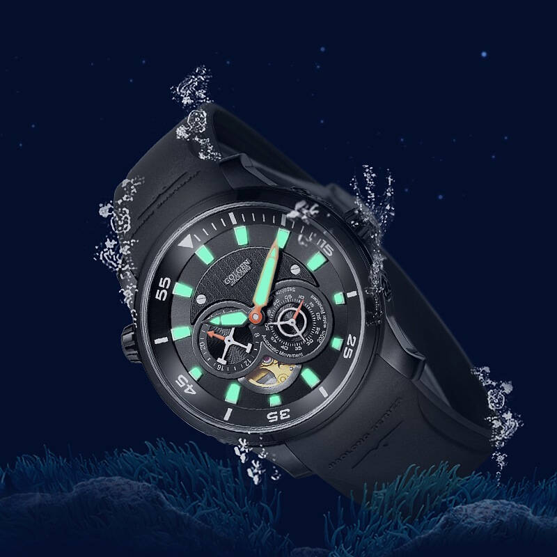 古尊(golgen)手表 男表蛟龙号200米防水游泳户外运动潜水机械男士手表