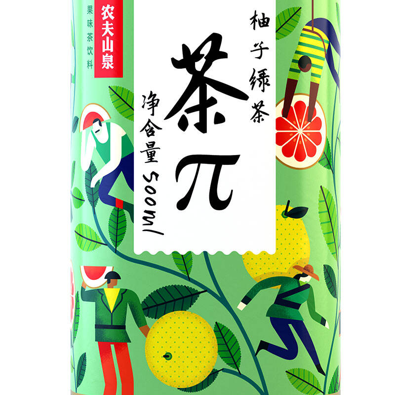 【京东超市】农夫山泉 茶π柚子绿茶 500ml/瓶