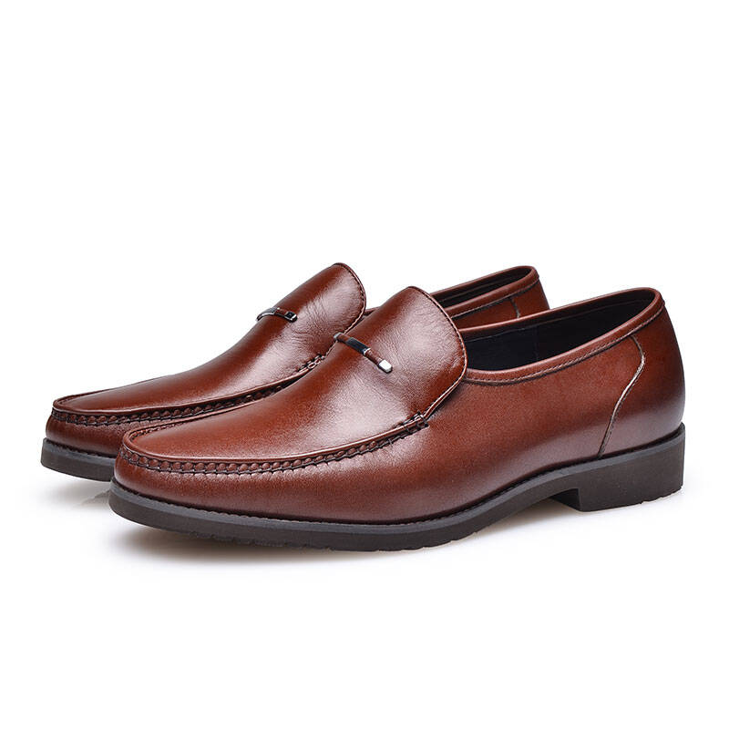 金猴王 新款商务正装低帮鞋男单鞋皮鞋男qw2933 棕色 42