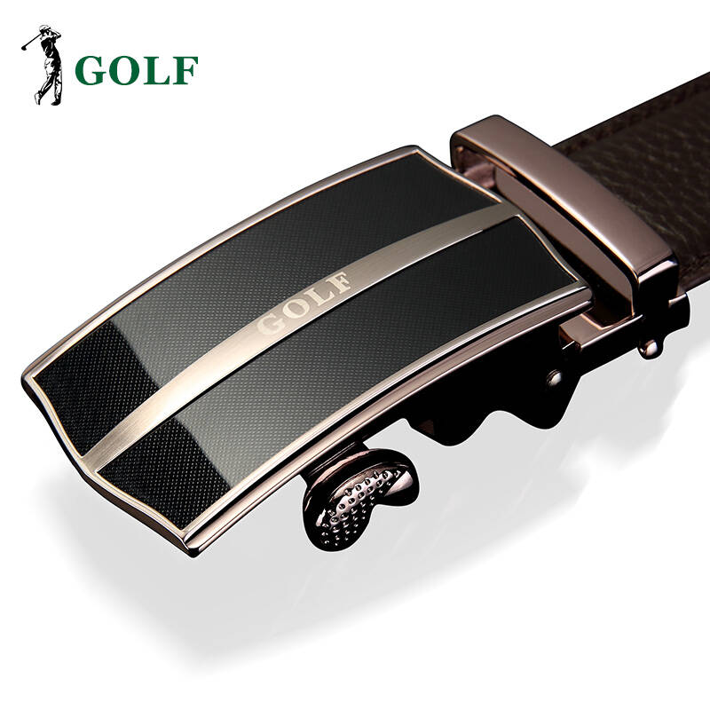 高尔夫golf男士自动扣皮带 男士皮带百搭合金自动扣腰带 黑色