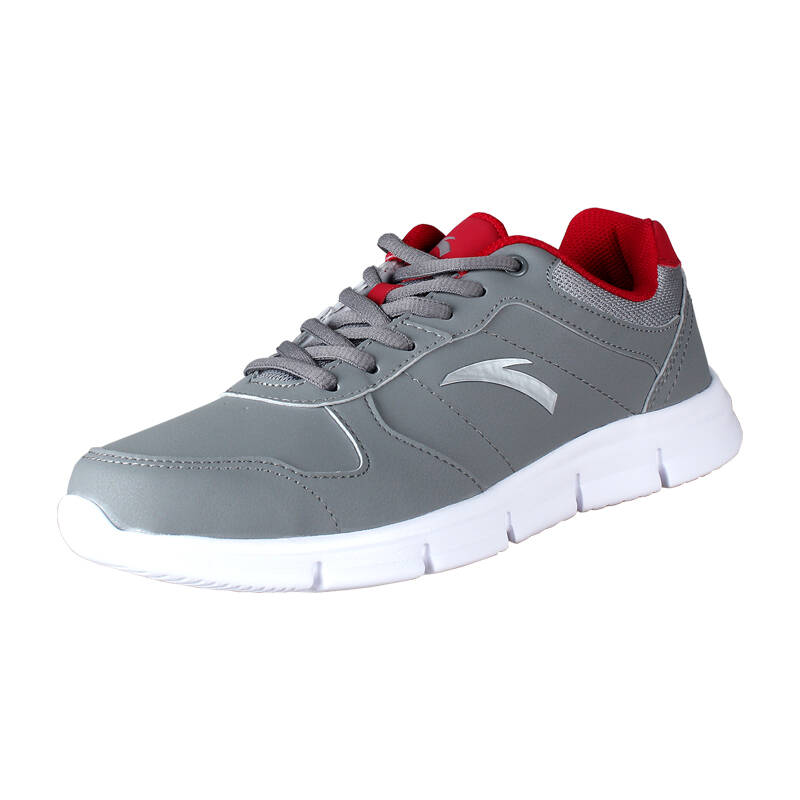 冬款热卖安踏2015男款皮面保暖轻便跑鞋运动鞋子旅游鞋11545562-1 浅