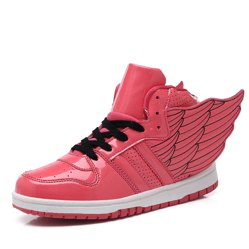 韩版女款高帮鞋潮鞋个性翅膀鞋天使鞋街舞板鞋女欧美潮流学生鞋平底