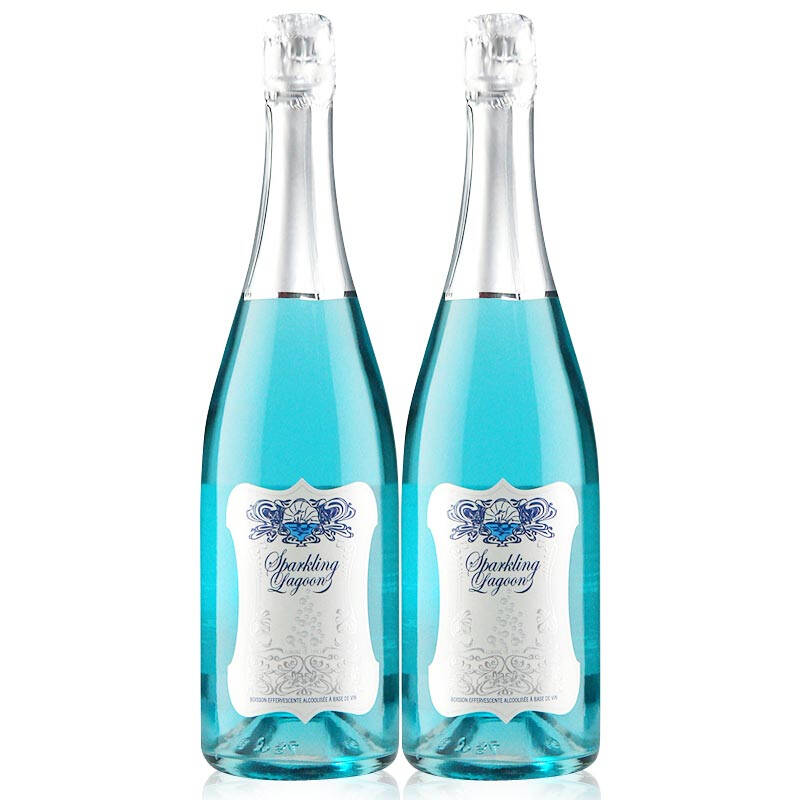 法国勃艮第蓝精灵专利蓝色起泡酒750ml*2