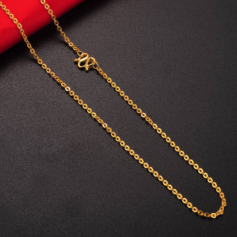 龙皇珠宝 黄金项链女款足金999金饰品0字链 金约2.5g-2.4g